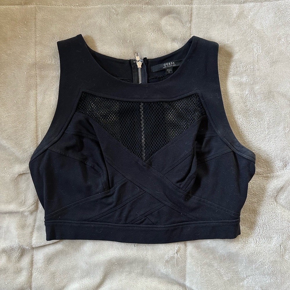 GUESS MESH CROP TOP SIZE XL